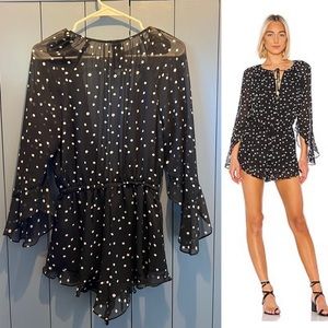 Romper in Black Polka Dot - Small
